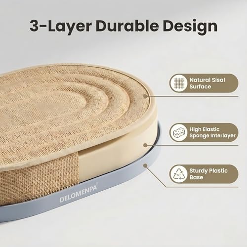 Large Sisal Cat Scratcher Lounge, 2-in-1 Cat Bed - Image 4