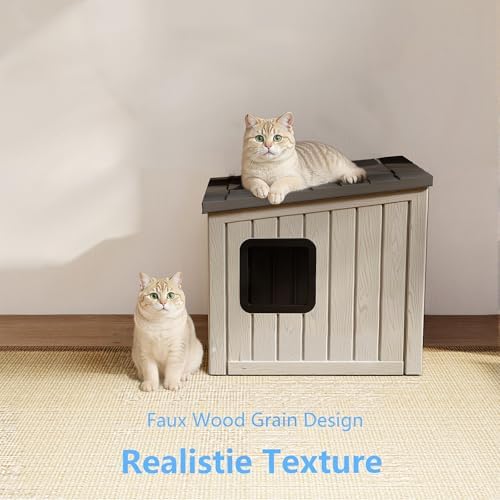 DRATO Outdoor Cat House Waterproof PP Material Feral Cat Shelter, Robust Sturdy - Image 5