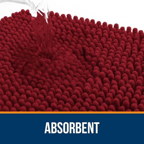 OLANLY Large Bathroom Rugs 40x32, Extra Soft Absorbent Chenille Bath Rugs - Image 4