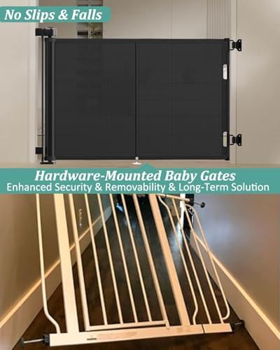 Miumoon 59 inch Reinforced Retractable Baby Gates 34 inch Tall - Image 3
