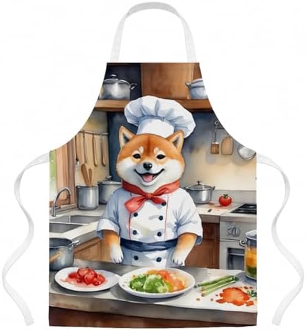 Caroline's Treasures Shiba Inu The Chef Apron Cooking Kitchen Server Baking by CarolinesTreasures