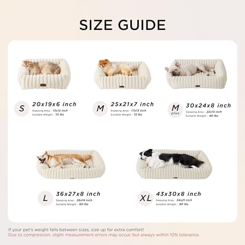 Bedsure ComfyFleece® Dog Bed for Small Medium Dogs Washable, 25in Amphora - Image 4
