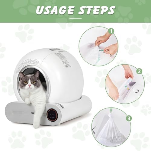40 Count Litter Box Liners For Meowant Self-Cleaning Litter Box, 20 x 18 In - Image 6