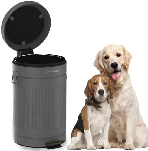 PAWZIDEA Dog Poop Trash Can Outside Odor Control, 3.1 Gallon, Waterproof by PAWZIDEA-Inlovejoywelive