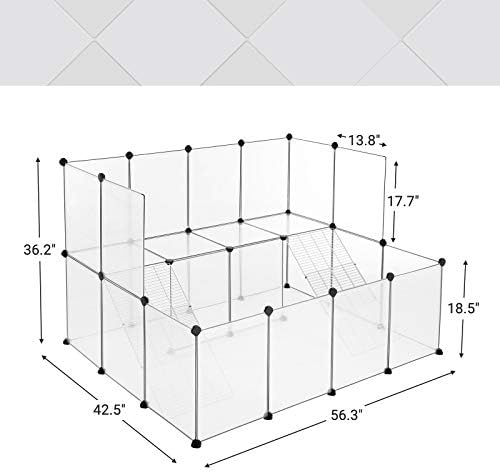 SONGMICS Guinea Pig Playpen, 2-Tier Small Animal Playpen - Image 5