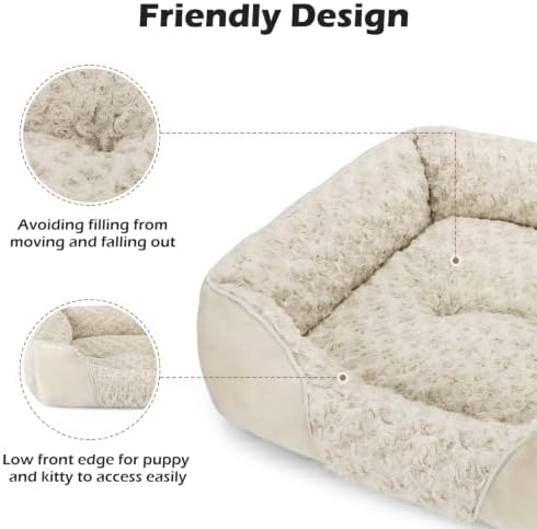 INVENHO Small Dog Bed Rectangle Washable Orthopedic Soft Calming Sleeping - Image 4