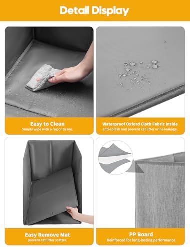 Waterproof Cat Litter Box Enclosure Splash Guard - Image 5