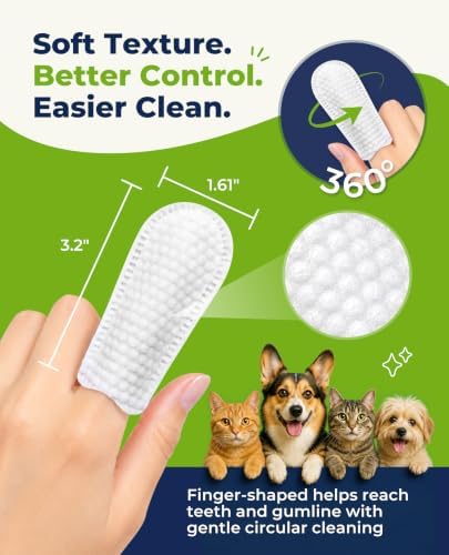 Dog Dental Wipes for Teeth Cleaning, Finger Toothbrush Wipes for Dogs Cats - Image 6
