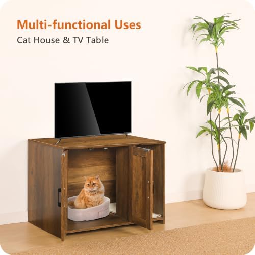 DWANTON Cat Litter Box Enclosure, - Image 3