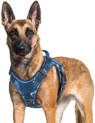rabbitgoo Tactical Dog Harness for Large Dogs, No Pull Service Pet Vest by rabbitgoo