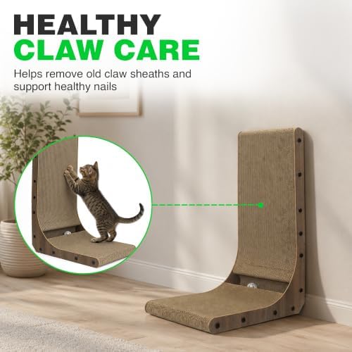 A&E Cage Co L-Shaped Cardboard Cat Scratcher Ramp, 15.7"x11.4"x23.6" - Image 3