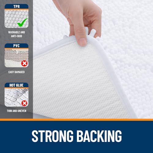 OLANLY Large Bathroom Rugs 47x32, Extra Soft Absorbent Chenille Bath Rugs - Image 6