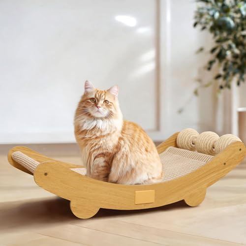 DWCN 3-in-1 Large Cat Scratcher Bed Hammock Lounge Scratching Post Scratch Pad by DWCN