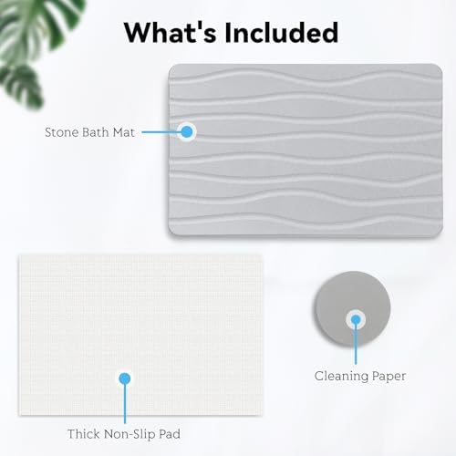 Bath Stone Mat, Fast-Absorbing, and Non-Slip Bathroom Mat, Inspired - Image 6