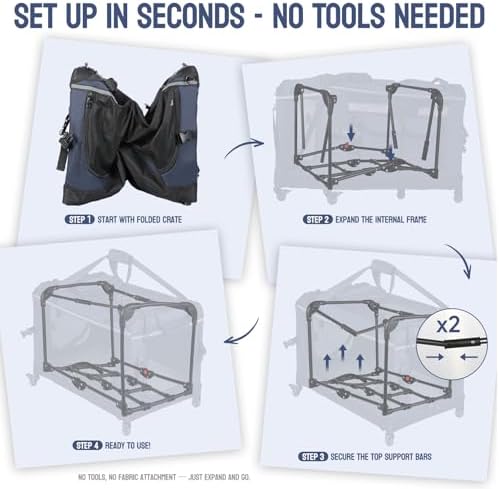 PEGIC 30" Collapsible Rolling Dog Crate - Image 5