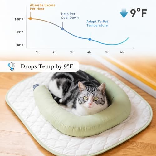 Cat Cooling Bed Mat, Breathable Summer Non-Slip Cushion Pad - Image 4