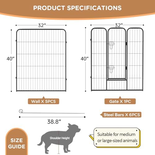 BestPet | Dog Playpen | 40", 6 Panels | Heavy Duty Metal Pet Exercise Pen - Image 7