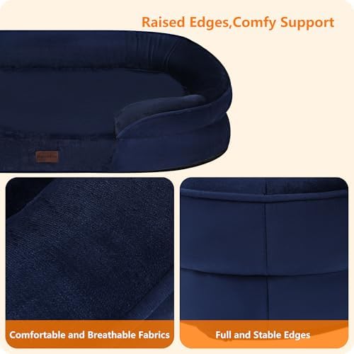 Dwanton Orthopedic Waterproof Large Dog Bed Sofa, Gel Memory Foam - Image 5