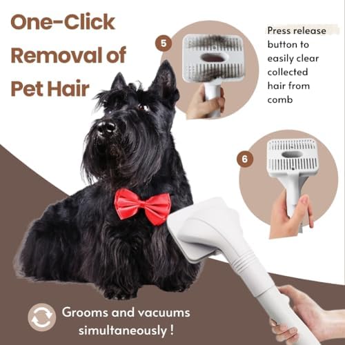 Pet Grooming Brush 2-in-1 Easy-Clean Hair Removal - Image 5