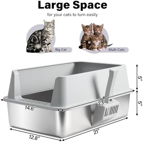 2PACK XL Stainless Steel Litter Box - Image 2