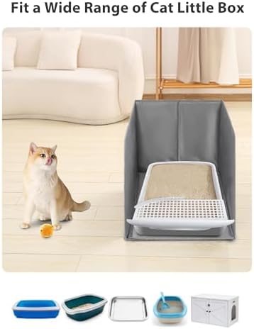 Waterproof Cat Litter Box Enclosure Splash Guard - Image 6