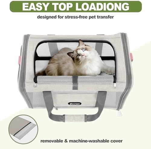 GAPZER Cat Carrier American Airline Approved 18x11x11, Top Opening Pet Cage - Image 3