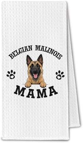 Belgian Malinois Kitchen Towels, Dog Mama Belgian Malinois Gifts by Unknown