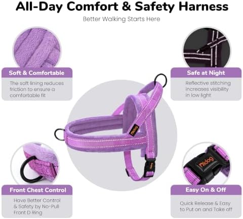 Didog No Pull Dog Harness for Medium Dogs, Soft Flannel Padded - Image 5