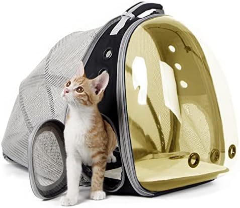 Expandable Backpack to Carry Cat, Fit up to 12 lbs, Space Capsule Astronaut by halinfer