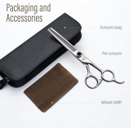 Dog Grooming Scissors: 6.5 inch Pet Blender Shears Made Of Japanese 9CR - Image 6