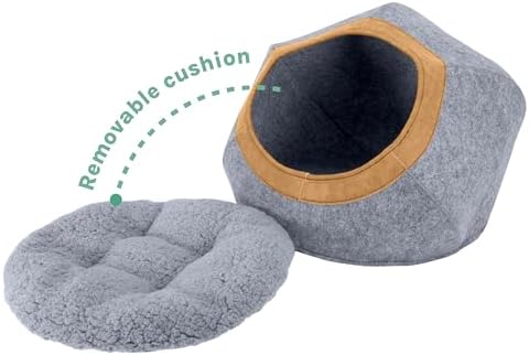 Kitty City Felt Round Bed, Warm and Cozy cat Bed - Image 4