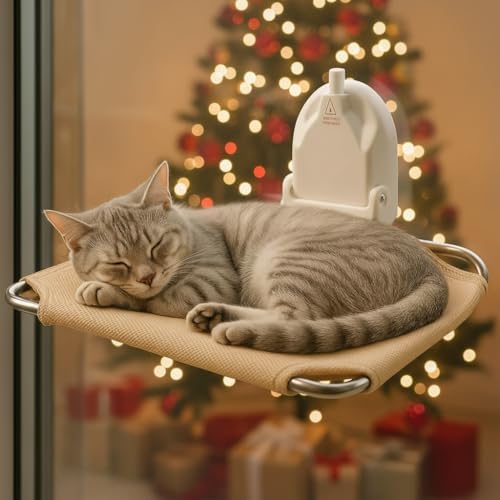 Foldable Cat Window Perch for RV, Heavy Duty Mesh Hammock for Indoor by KERHAND