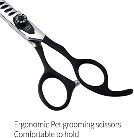 8.0'' Dog Chunker Scissors For Grooming 440C Stainless Steel Black Non-Slip - Image 4