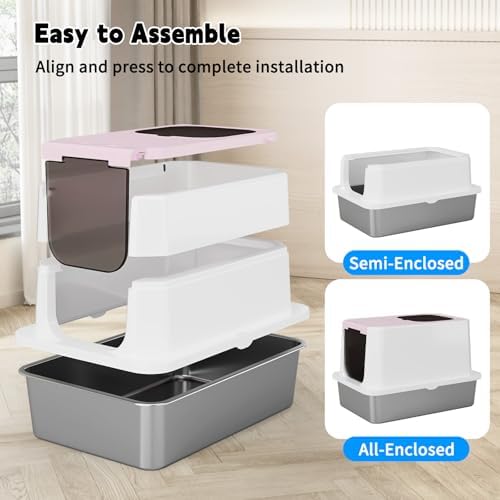 RIZZARI Stainless Enclosed Litter Box: - Image 5