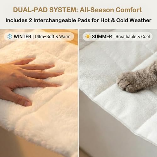 Faux Rabbit Fur Cat Wall Hammock - Image 3