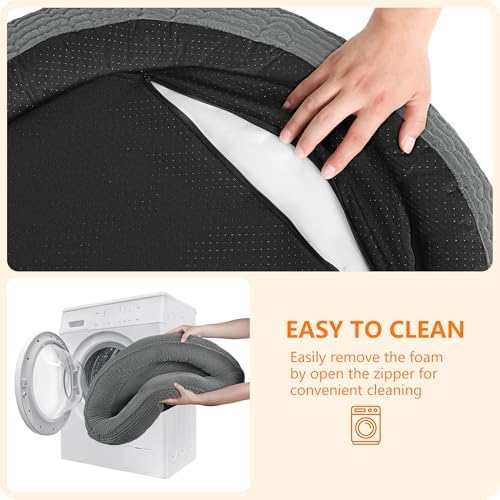 Dwanton Orthopedic Small Dount Dog Bed Cat Bed, Calming Egg-Crate Foam - Image 4