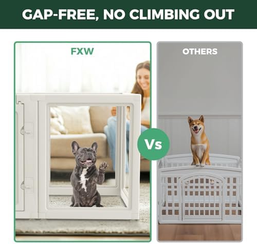 FXW AuraSpace Clear Acrylic Indoor Dog Playpen, 8 Panels - Image 2
