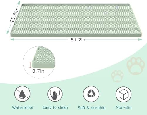 Cat Litter Mat for Litter Box, Silicone Large Cat Litter Trapping Mat - Image 2