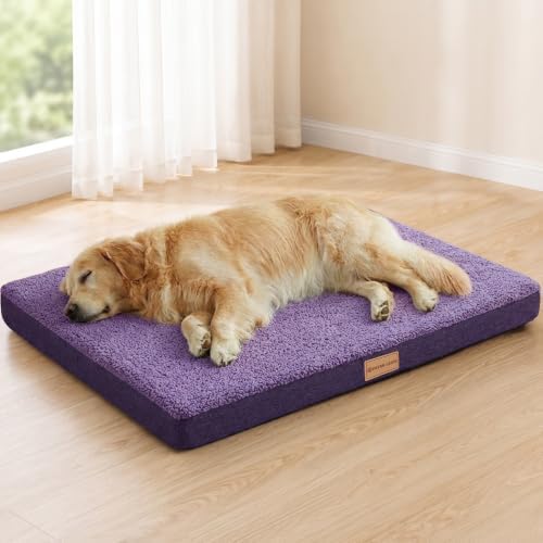 Patas Lague Orthopedic Large Dog Bed Washable Pet Sofa Mat 48''X30''Purple by PatasLague
