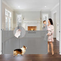 Reinforced 42" Tall Pet Gate 75" Wide Retractable Baby Gates Indoor/Outdoor by BabyPetSafetyGate