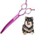 7.5" Curved Chunker Dog Grooming Scissors, 35 Teeth Shears by SnipStar