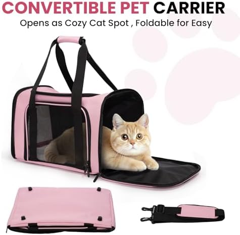 Soft-Sided Cat Carrier 20x13x13 in Expandable Travel Pet Bag 22LBS - Image 5