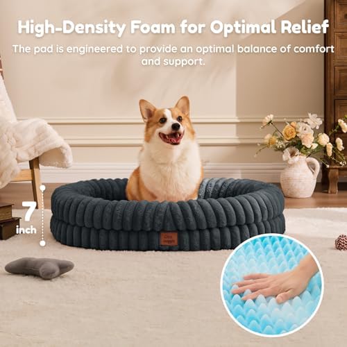 ChiXnuggle Orthopedic Dog Bed, Washable Cover, Faux Fur Bolster Pet Couch - Image 5