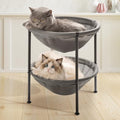 JUNSPOW Double Cat Bed Grey, Breathable by JUNSPOW