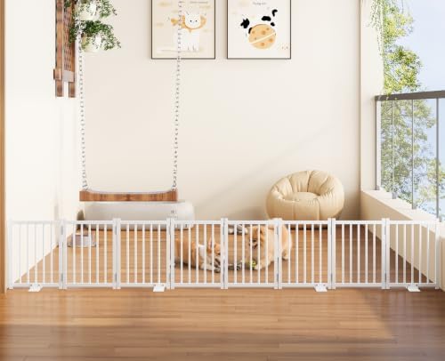 Snughome Short Dog Gate Indoor, Expands Up to 96’’ Wide Foldable Pet Gate - Image 6