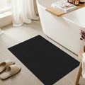 Upgraded Waffle Bathroom Rug: 2x3 Rug Super Absorbent Door Mat Black by BYYVOORugsforYourHome