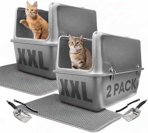 2 Pack XXXL Stainless Steel Litter Box by Unknown