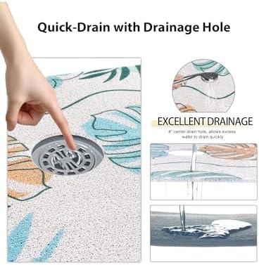 Extra Large Square Shower Mat, Yonala 36 x 36 Inch Stylish Non Slip Shower Mats - Image 5