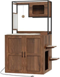 HOOBRO Cat Automatic Litter Box Enclosure Furniture, 30.5" L x 26.8" W x 61" H by HOOBRO