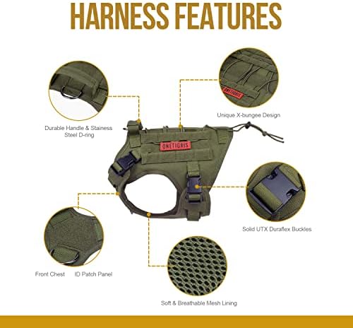 OneTigris Tactical Dog Harness, Full Body Harness - Image 4
